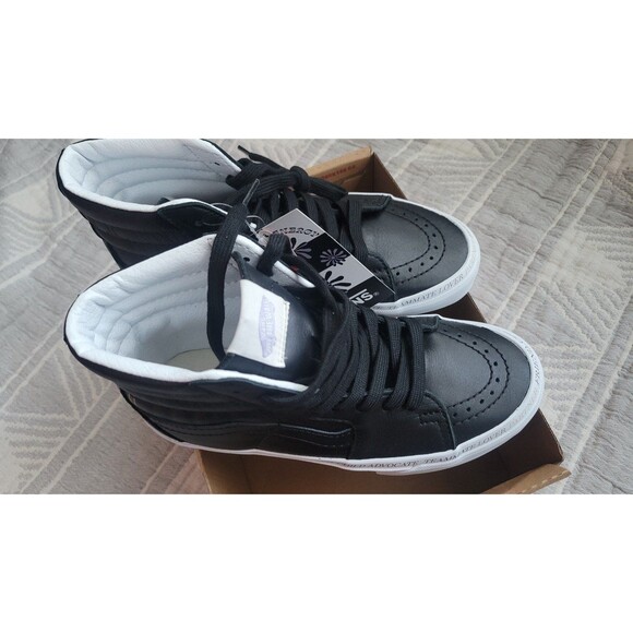 Vans Sk8-Hi “Divine Energy” Special Edition Black/True White Embroidered  W - Picture 3 of 4